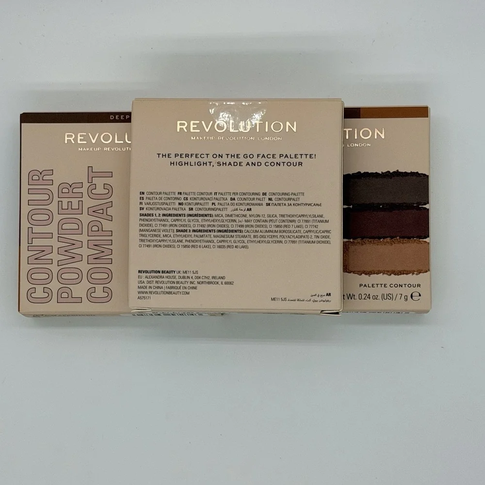 Makeup Revolution FACE Powder CONTOUR Compact Deep New in Box, Sealed